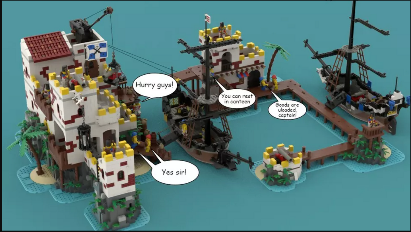 The Imperial Whitegate - LEGO Pirates Trading Post Tribute, NO BRICKS - PDF ONLY